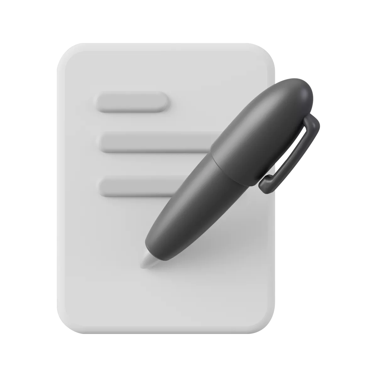 3D pen on notepad icon