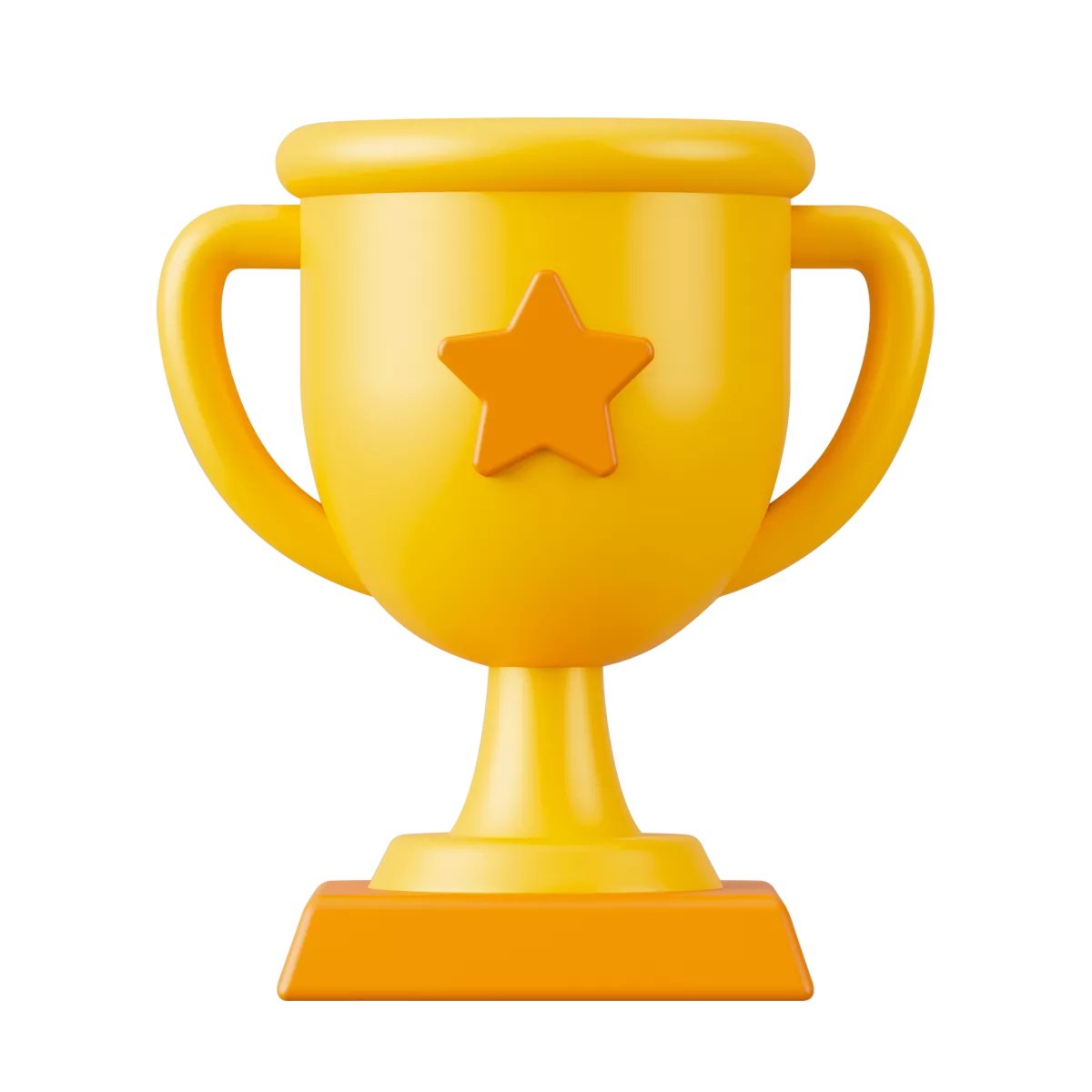3D golden trophy icon